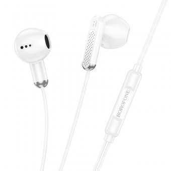 Casti cu fir Borofone BM89 Tip C albe