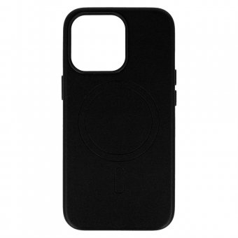 Husa piele MagSafe iPhone 15 Pro neagra