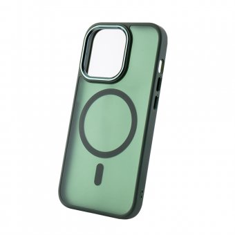 Husa silicon cu MagSafe iPhone 16 verde
