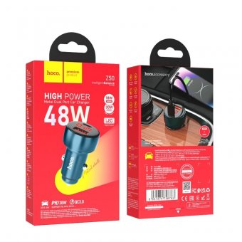 Incarcator auto HOCO Z50 cu iesire USB+C 48W QC