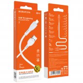 Cablu de date Borofone BX51 USB to Lightning 2,4A alb