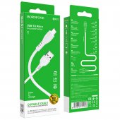 Cablu de date Borofone BX51 USB to microusb 2,4A alb
