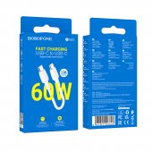 Cablu de date Borofone BX93 TiP C - Tip C 60W alb