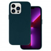 Husa piele MagSafe iPhone 15 albastra