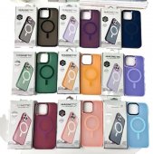 Husa silicon cu MagSafe iPhone 13 albastra