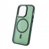 Husa silicon cu MagSafe iPhone 16 verde