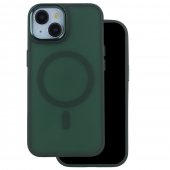 Husa silicon cu MagSafe iPhone 16 verde